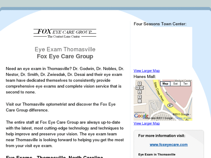 www.eyeexamthomasville.com