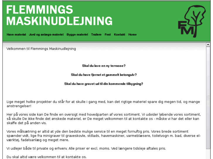 www.flemmingsmaskinudlejning.dk