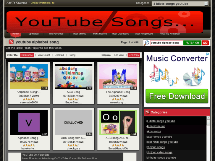 www.youtubesongs.info