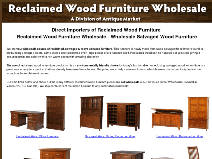 www.reclaimedwoodfurniturewholesale.com