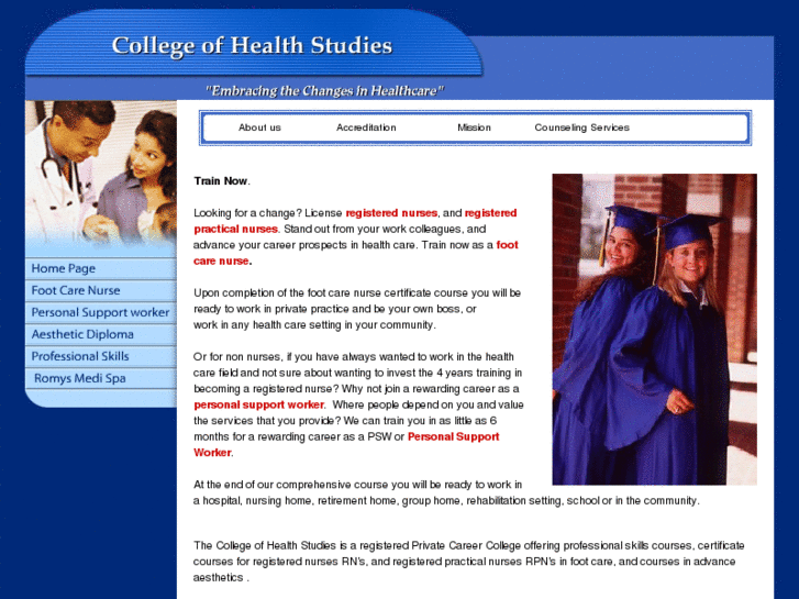 www.collegeofhealthstudies.com