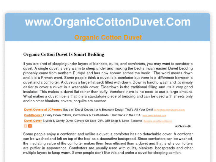 www.organiccottonduvet.com