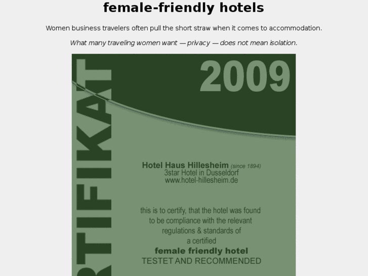 www.female-friendly-hotels.com