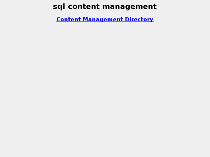 www.sqlcontentmanagement.com