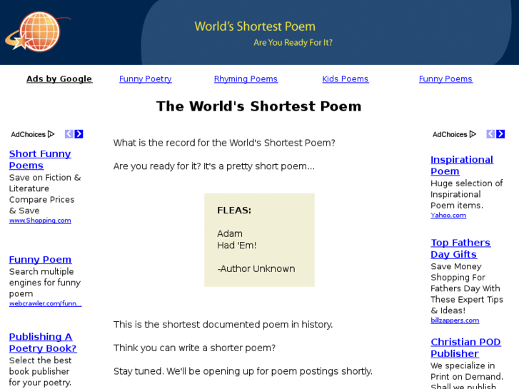 www.worldsshortestpoem.com