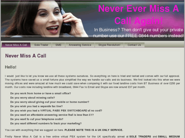 www.nevermissacall.co.uk