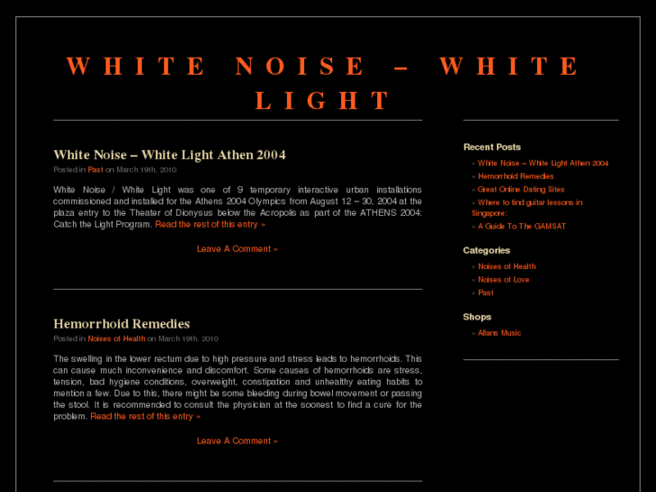 www.whitenoisewhitelight.com