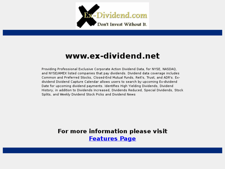 www.ex-dividend.net