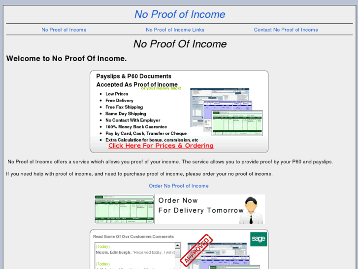 www.noproofofincome.com