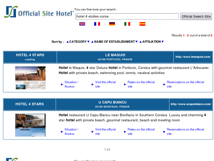 www.hotel4etoilescorse.com