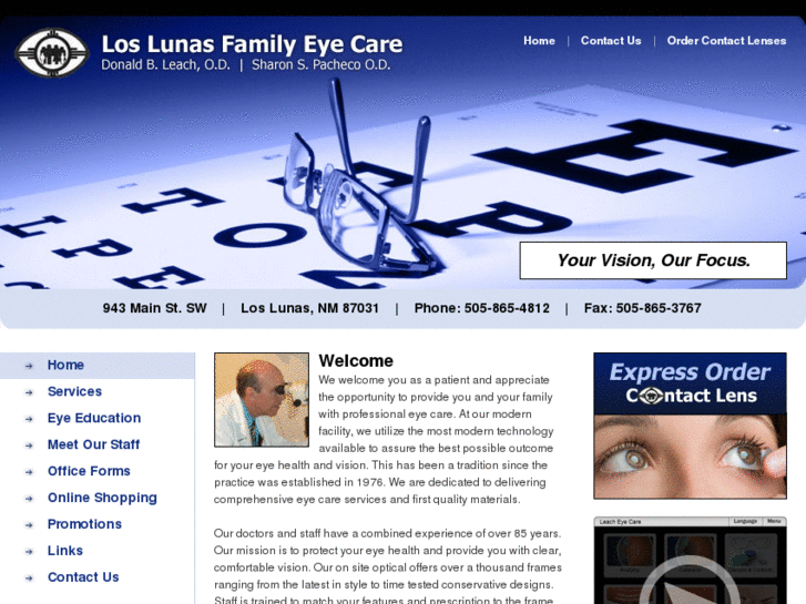 www.loslunaseyecare.com