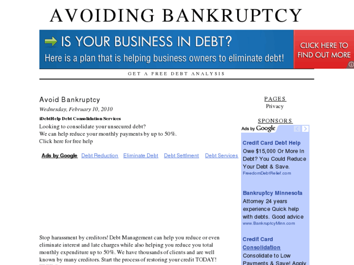 www.avoidingbankruptcy.com