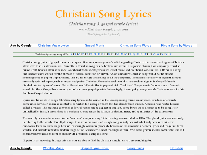 www.christian-song-lyrics.com