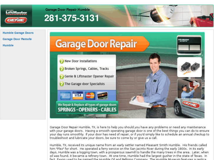 www.garagedoorrepairhumble.com