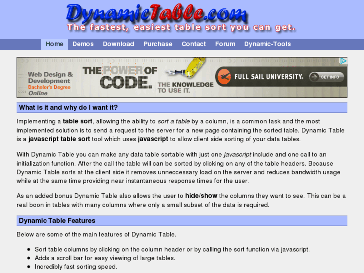 www.dynamictable.com