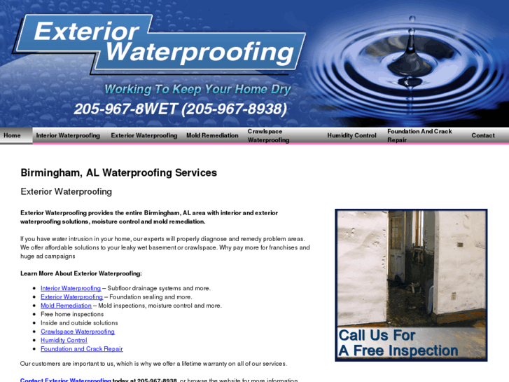 www.exteriorwaterproofingal.com