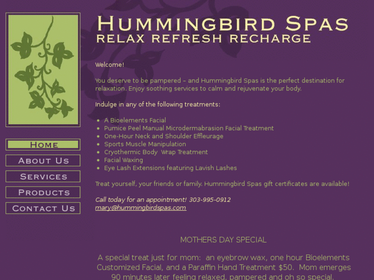 www.hummingbirdspas.com