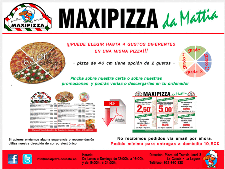 www.maxipizzalacuesta.es