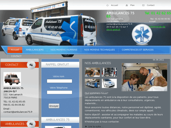 www.ambulances75.fr