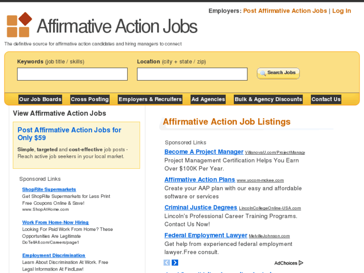 www.affirmativeactionjobs.org