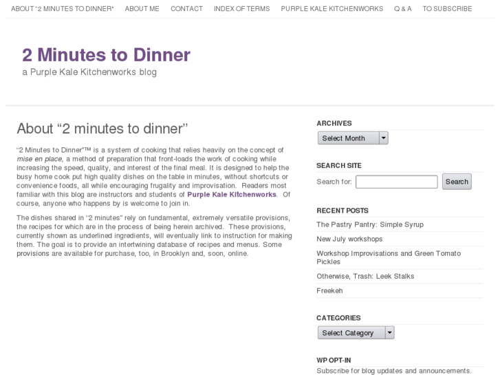 www.2minutestodinner.com