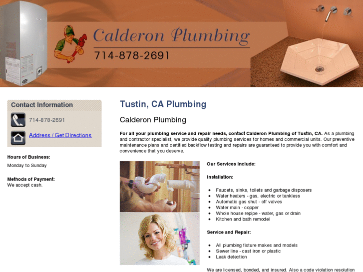 www.billcalderonplumbing.com