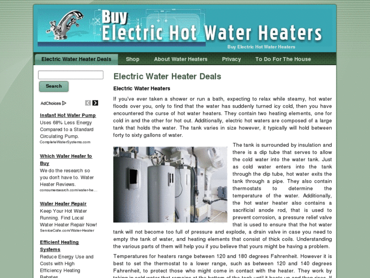 www.buyelectrichotwaterheaters.com