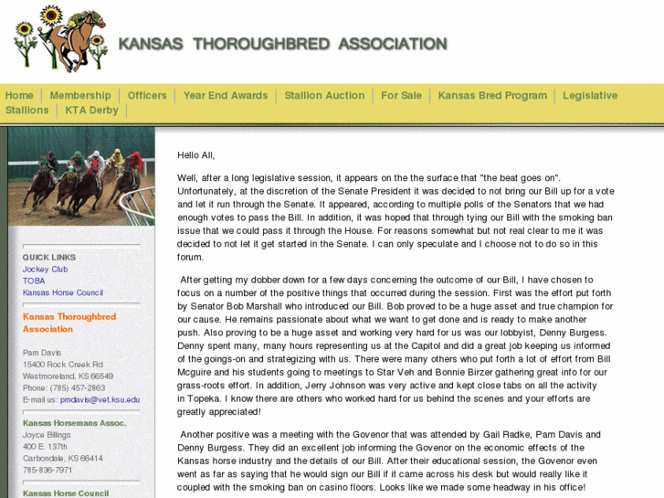 www.kansasthoroughbred.com