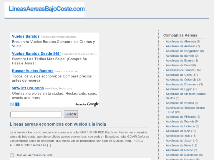 www.lineasaereasbajocoste.com