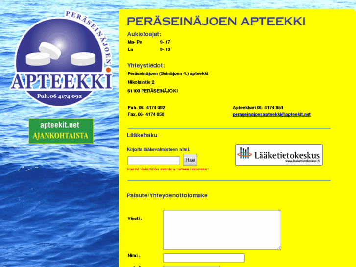 www.peraseinajoenapteekki.net