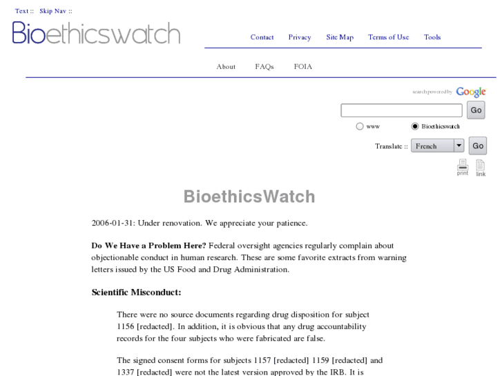 www.bioethicswatch.org