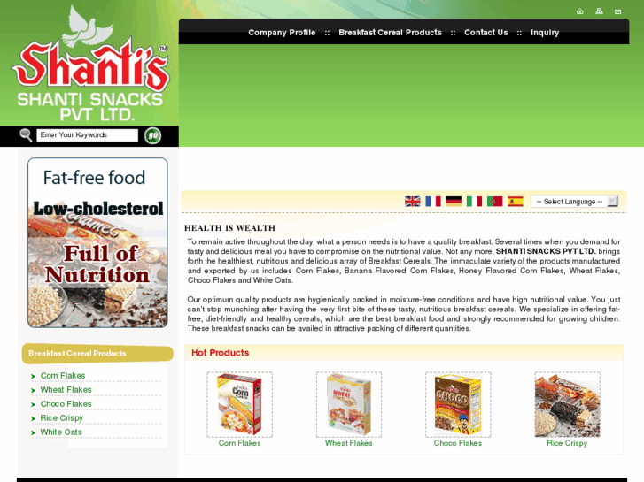 www.shantifoods.com