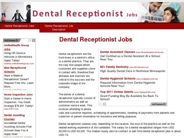 www.dentalreceptionistjobs.net