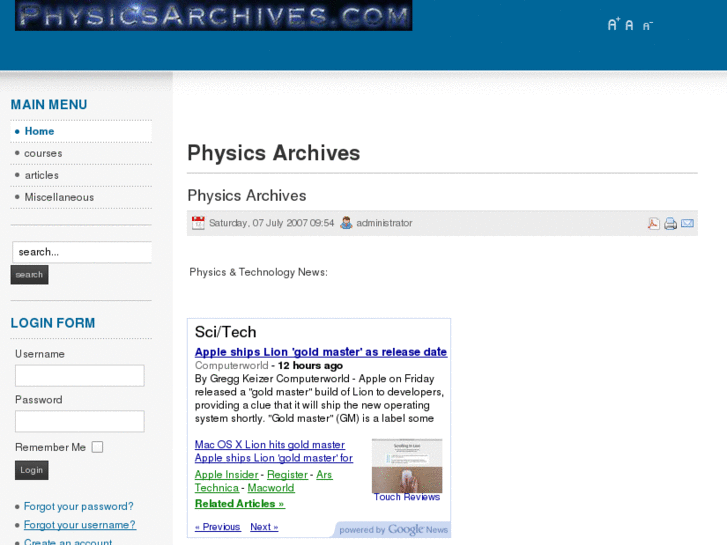 www.physicsarchives.com