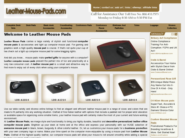 www.leather-mouse-pads.com