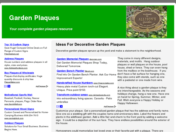 www.gardenplaques.net