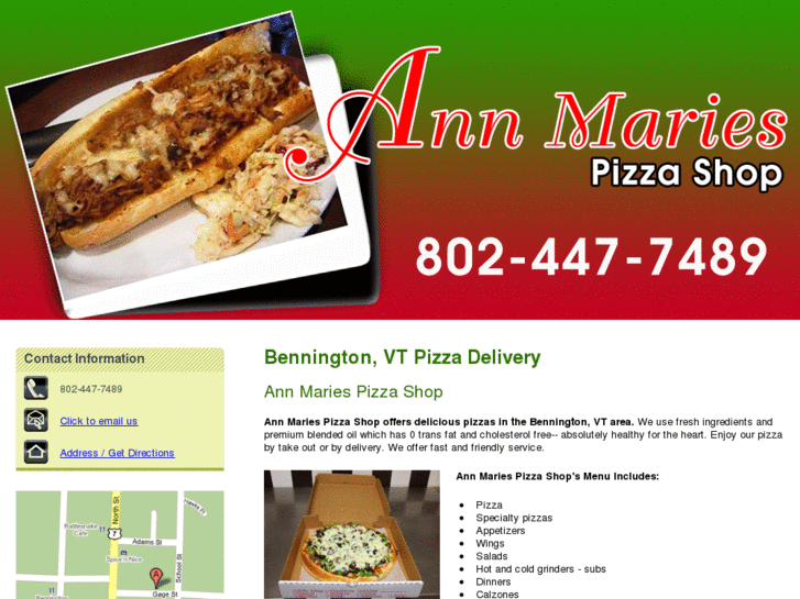 www.annmariespizzashop.com