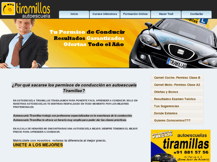 www.autoescuelatiramillas.es