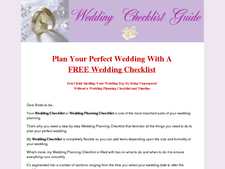 www.weddingchecklistguide.com