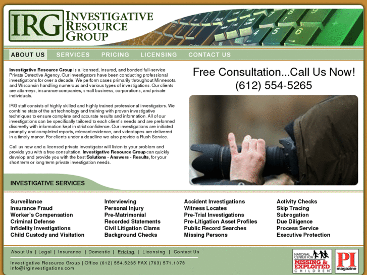 www.irginvestigations.com