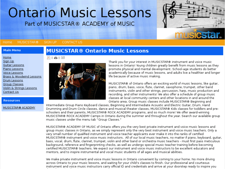 www.ontariomusiclessons.info