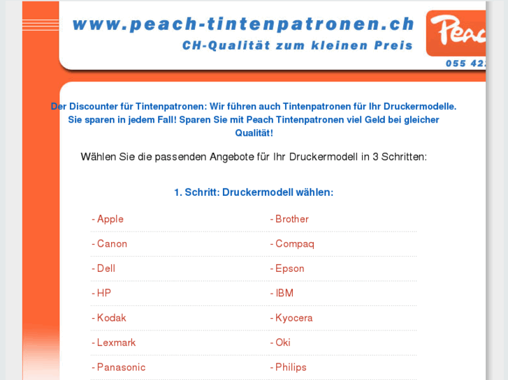 www.peach-tintenpatronen.ch