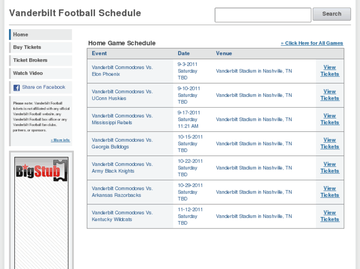 www.vanderbiltfootballschedule.com