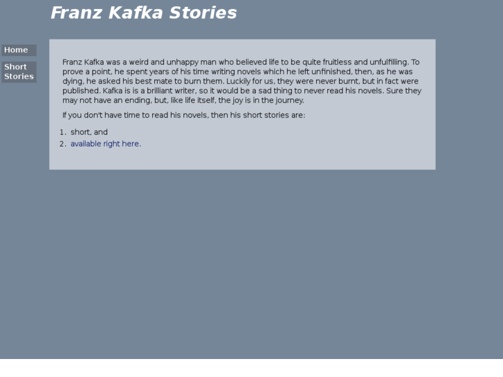 www.franzkafkastories.com