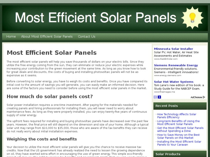 www.mostefficientsolarpanels.org