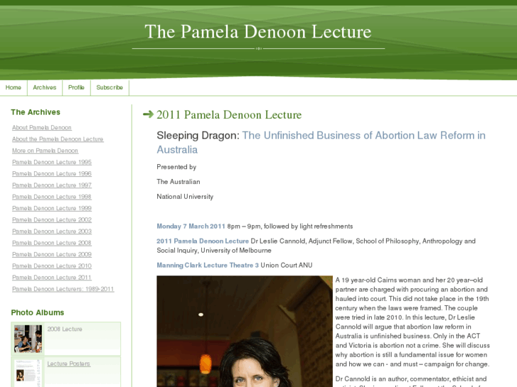 www.pameladenoonlecture.net