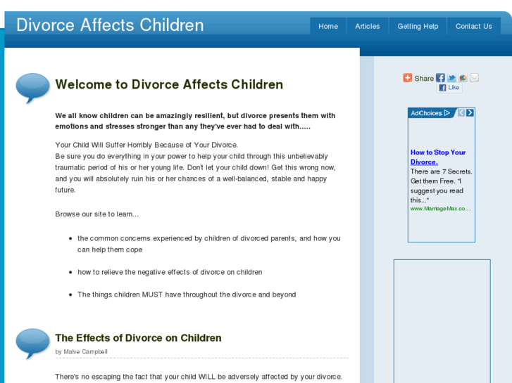 www.divorceaffectschildren.com