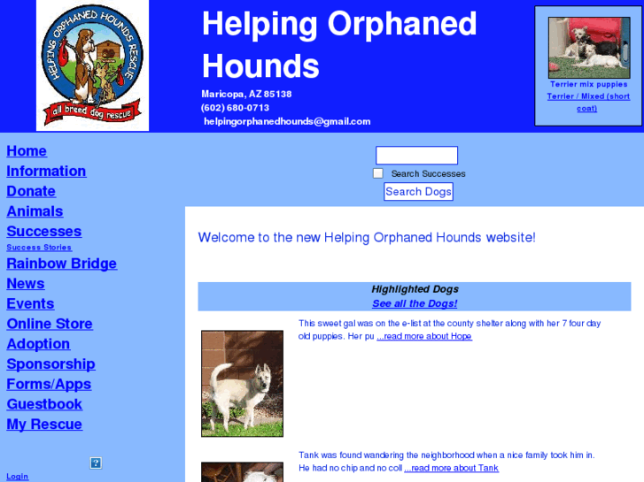 www.helpingorphanedhounds.org