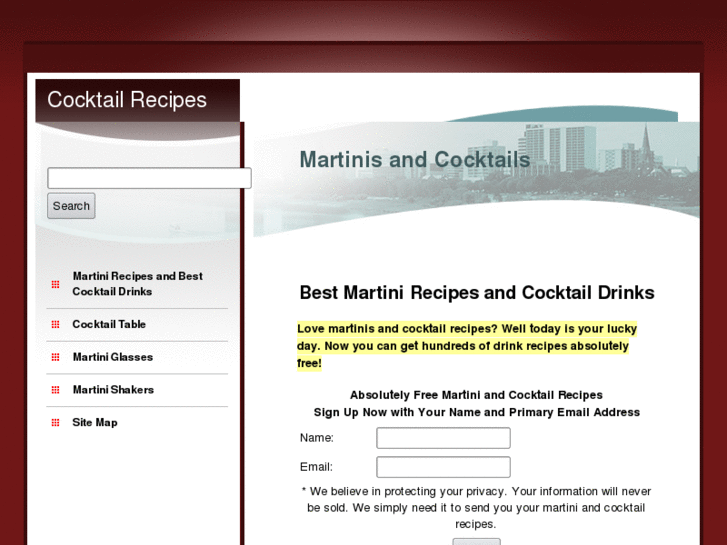 www.martinisandcocktails.com