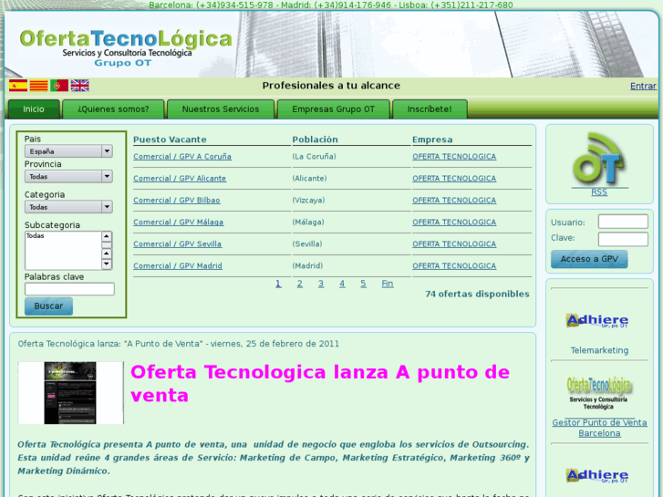 www.ofertatecnologica.es